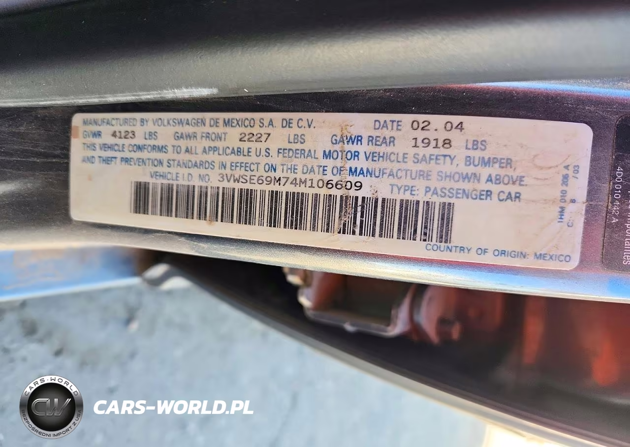 2004 Volkswagen Jetta Gls VIN:3VWSE69M74M106609 - 12
