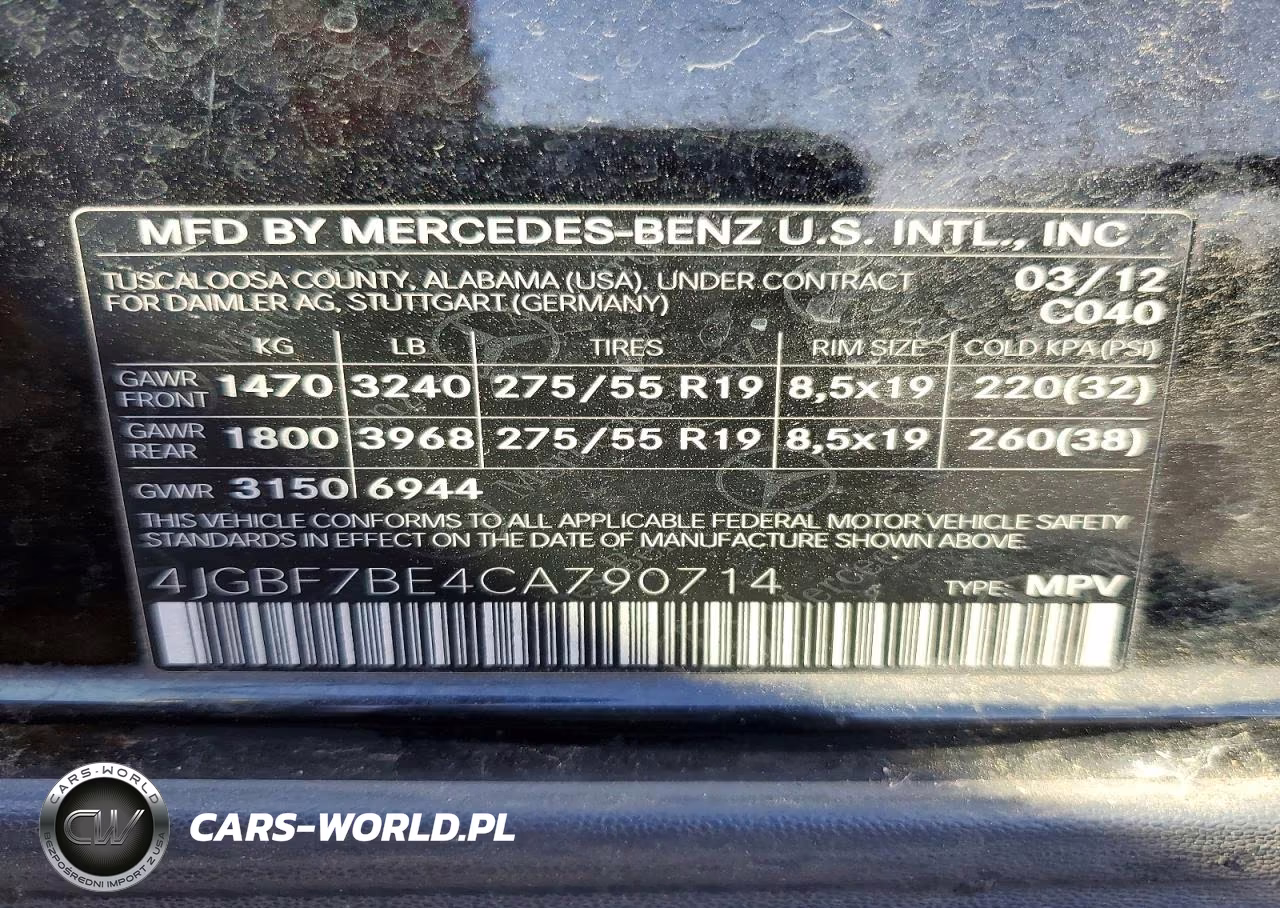 2012 Mercedes-Benz Gl 450 4Matic VIN:4JGBF7BE4CA790714 - 13