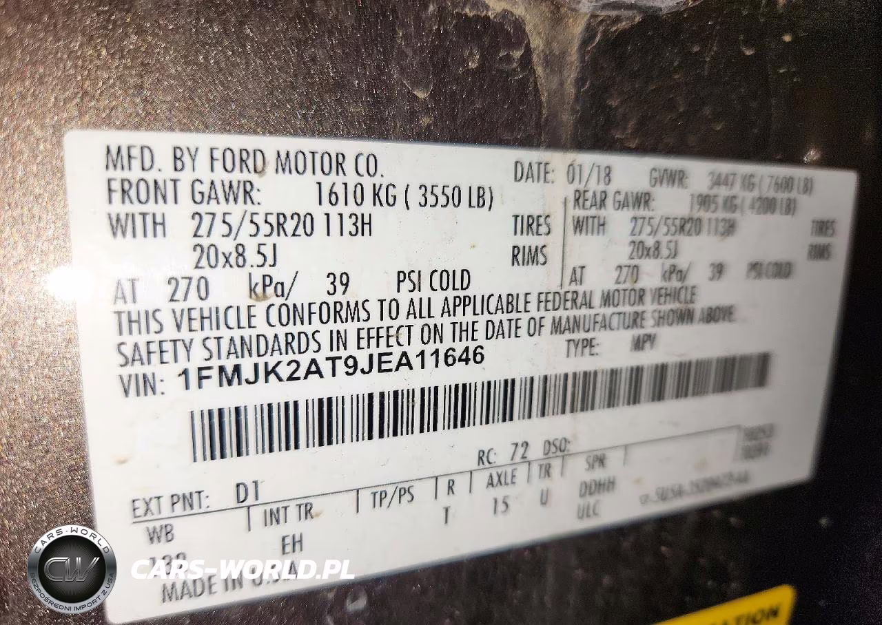 2018 Ford Expedition Max Limited VIN:1FMJK2AT9JEA11646 - 13
