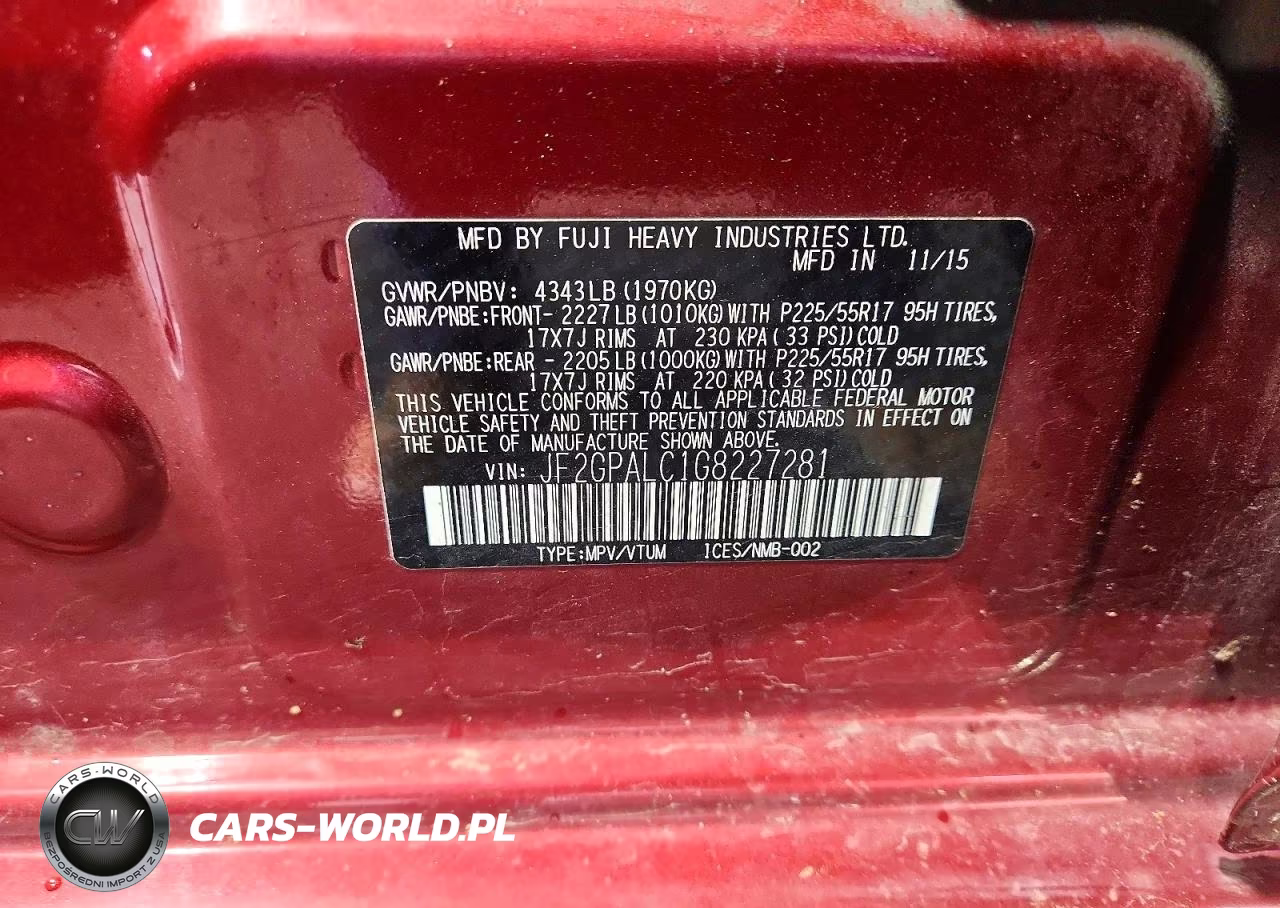 2016 Subaru Crosstrek Limited VIN:JF2GPALC1G8227281 - 12