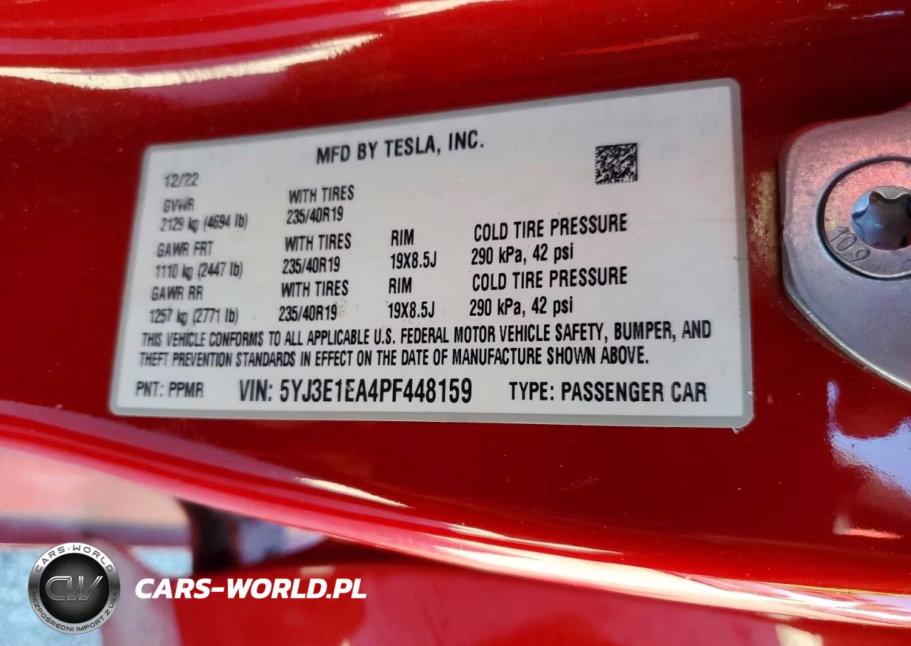 2023 Tesla Model 3 VIN:5YJ3E1EA4PF448159 - 12