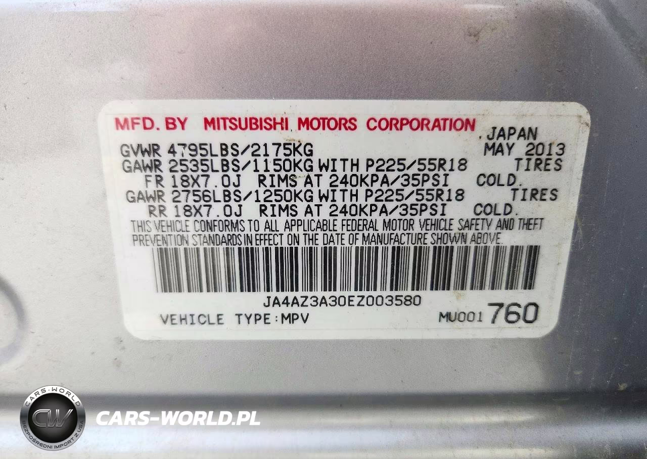 2014 Mitsubishi Outlander Se VIN:JA4AZ3A30EZ003580 - 14