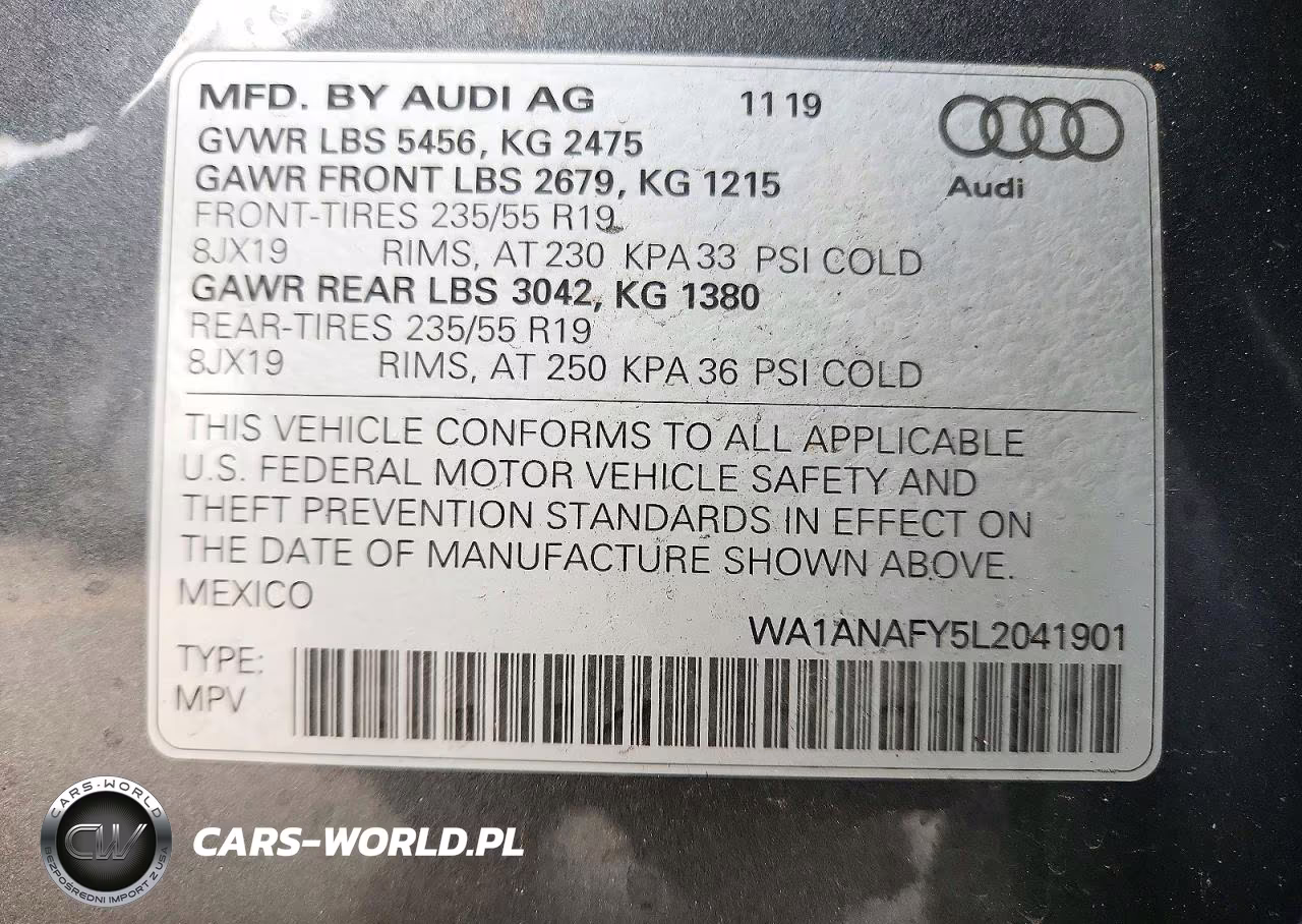 2020 Audi Q5 Premium VIN:WA1ANAFY5L2041901 - 14