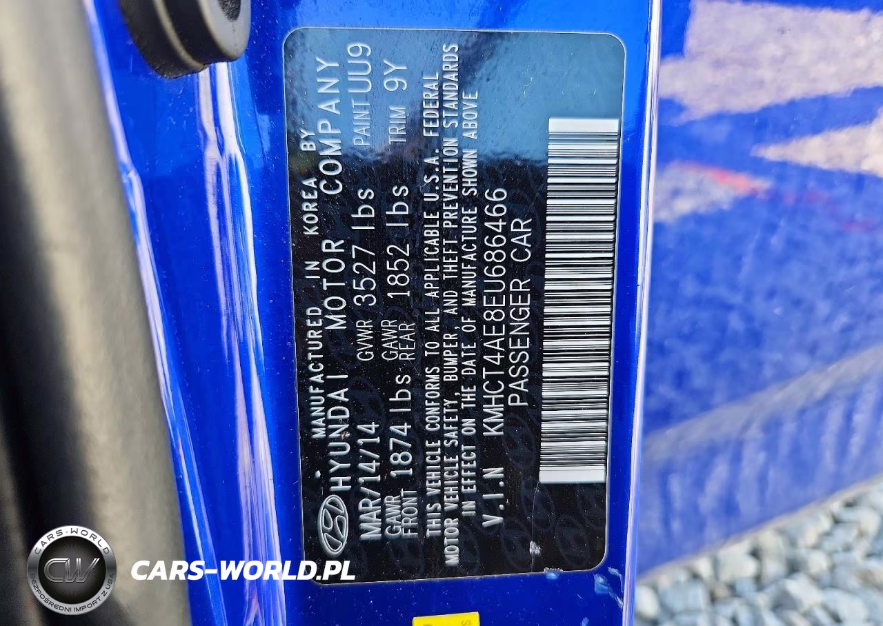 2014 Hyundai Accent Gls VIN:KMHCT4AE8EU686466 - 12