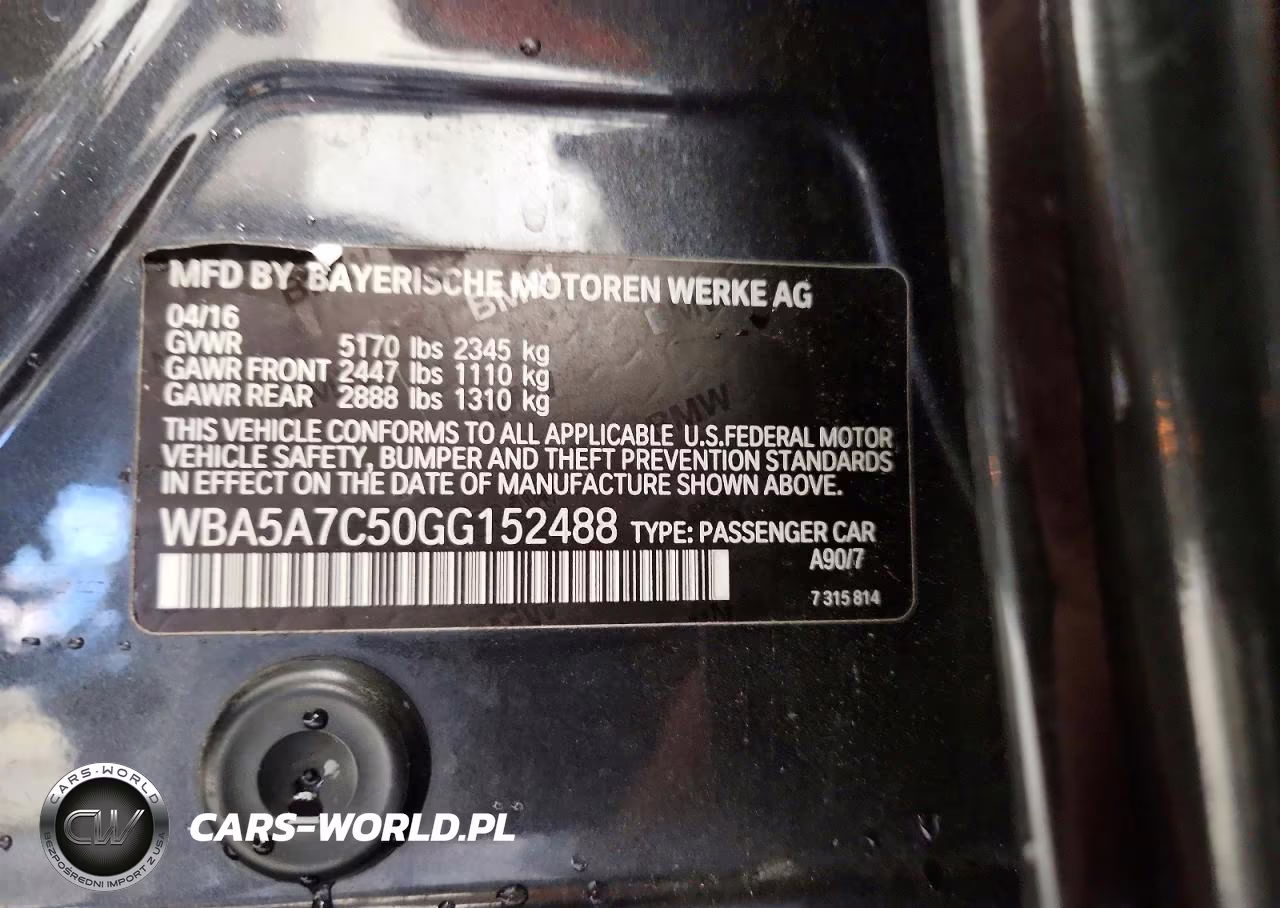 2016 BMW 528 Xi VIN:WBA5A7C50GG152488 - 12
