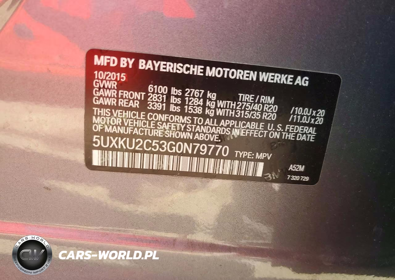 2016 BMW X6 xDrive35I VIN:5UXKU2C53G0N79770 - 13