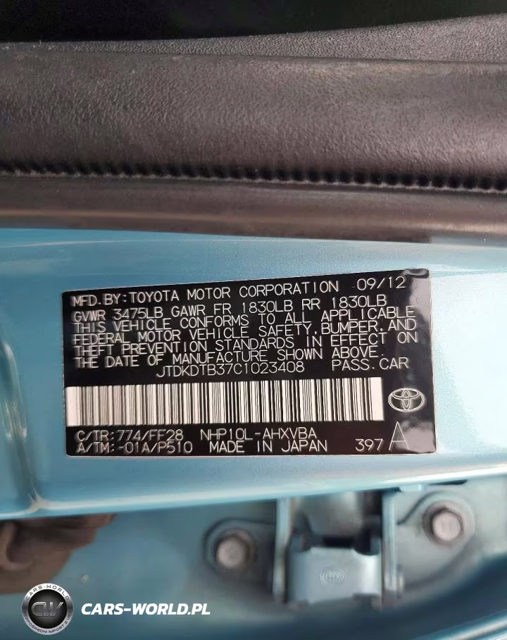 2012 Toyota Prius C Two VIN:JTDKDTB37C1023408 - 12