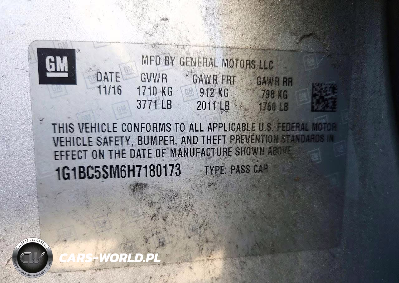 2017 Chevrolet Cruze Ls VIN:1G1BC5SM6H7180173 - 12