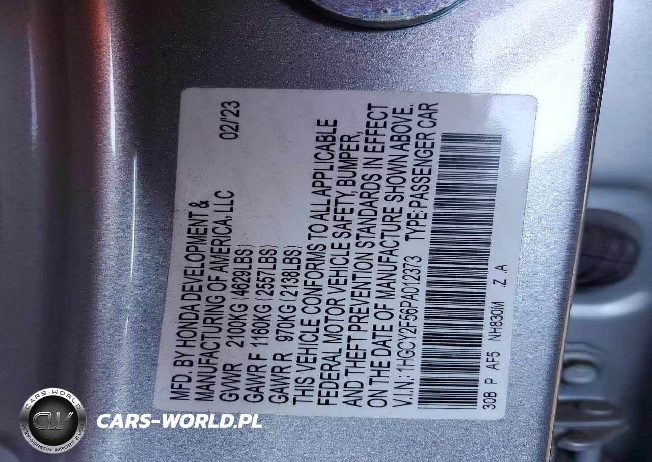 2023 Honda Accord Hybrid Sport VIN:1HGCY2F56PA012373 - 12