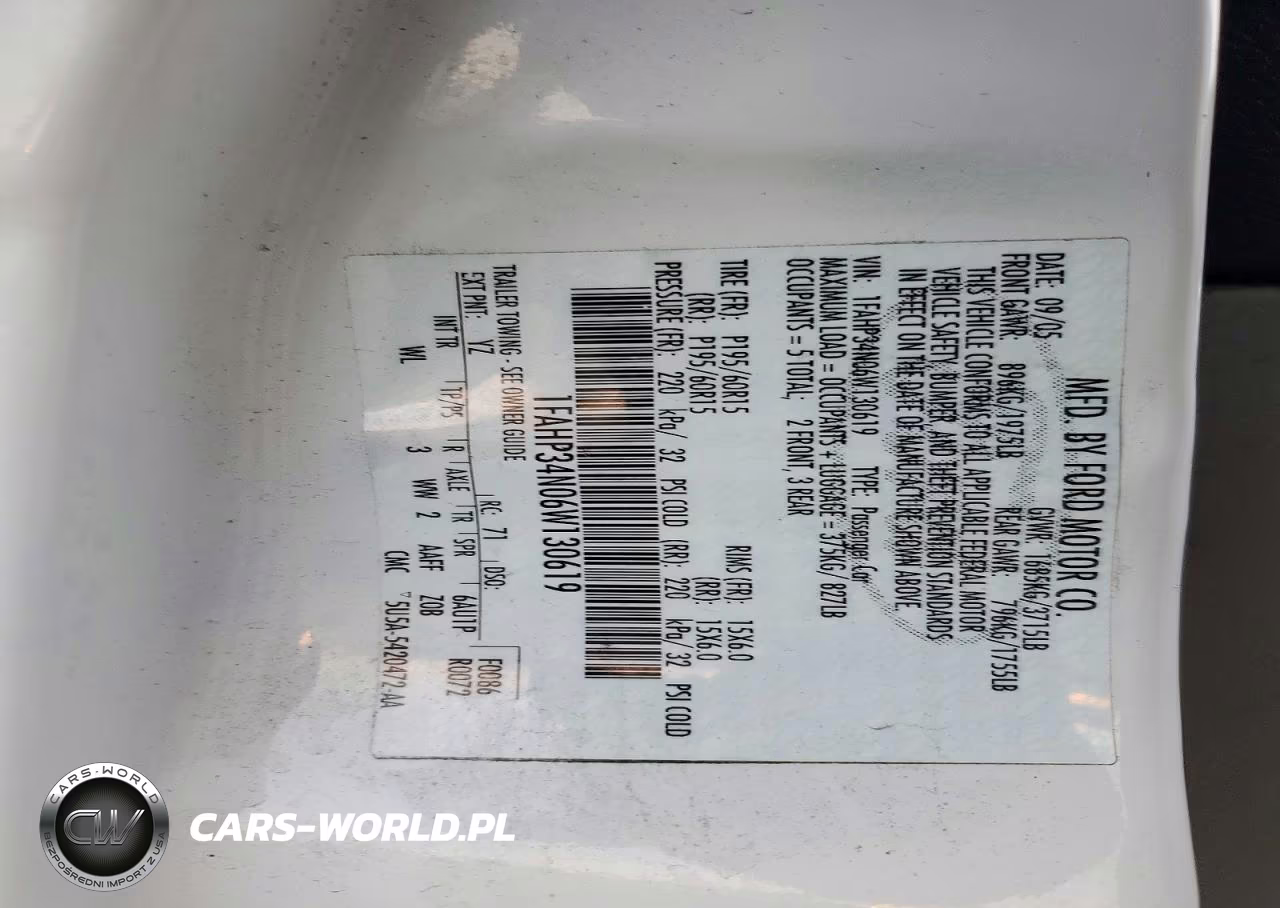 2006 Ford Focus Zx4 VIN:1FAHP34N06W130619 - 13