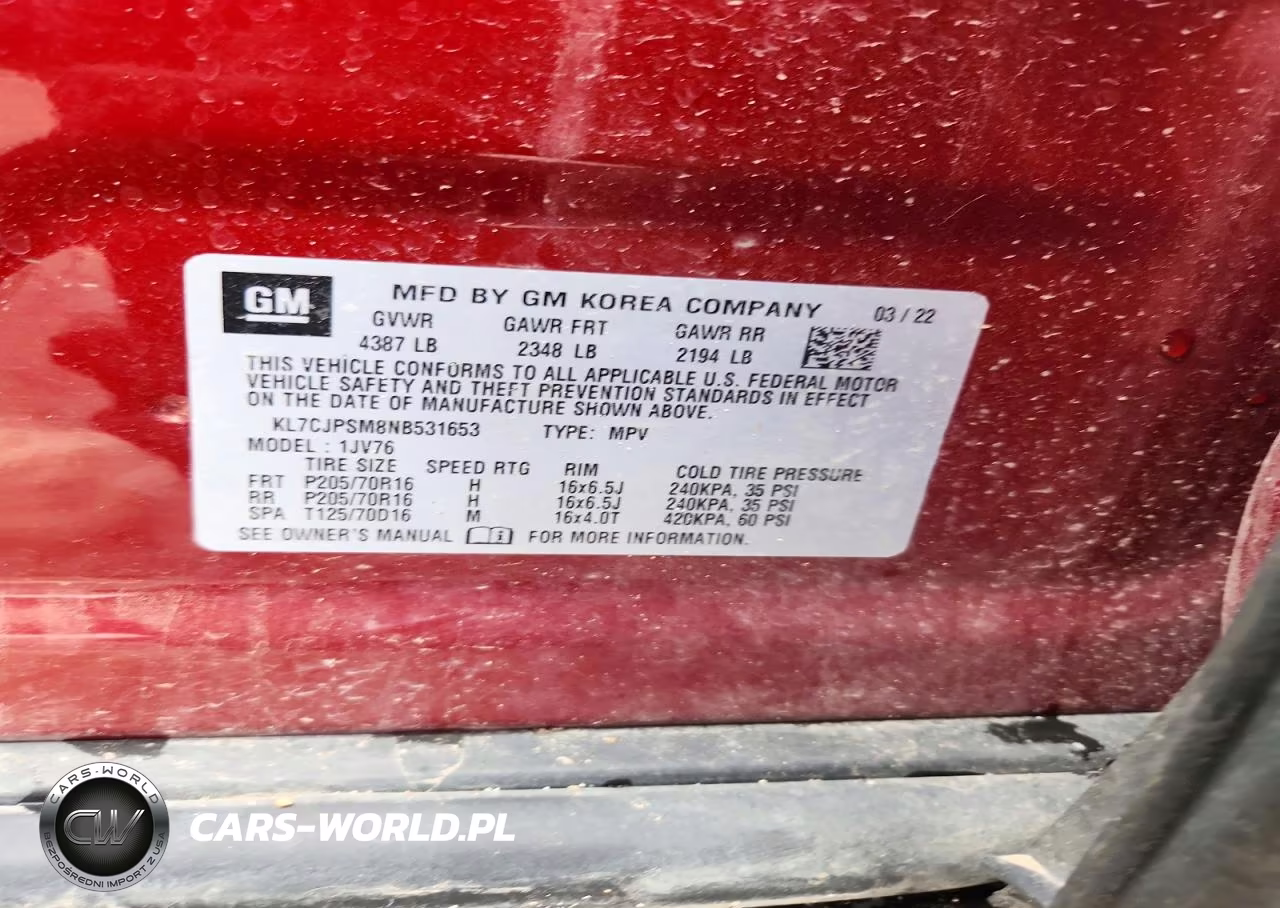 2022 Chevrolet Trax 1Lt VIN:KL7CJPSM8NB531653 - 13
