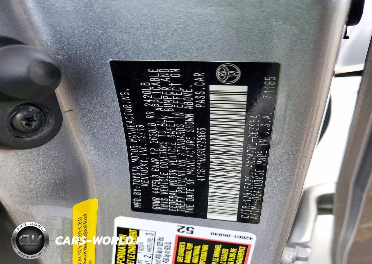 2019 Toyota Camry Se VIN:4T1B11HK0KU729866 - 13