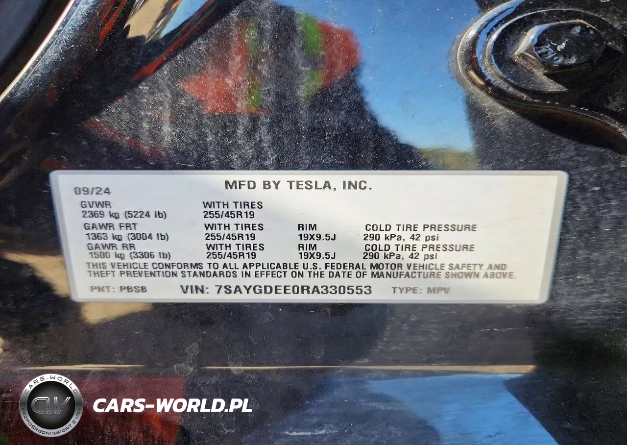 2024 Tesla Model Y VIN:7SAYGDEE0RA330553 - 12