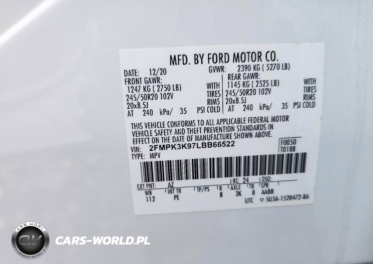 2020 Ford Edge Titanium VIN:2FMPK3K97LBB66522 - 13