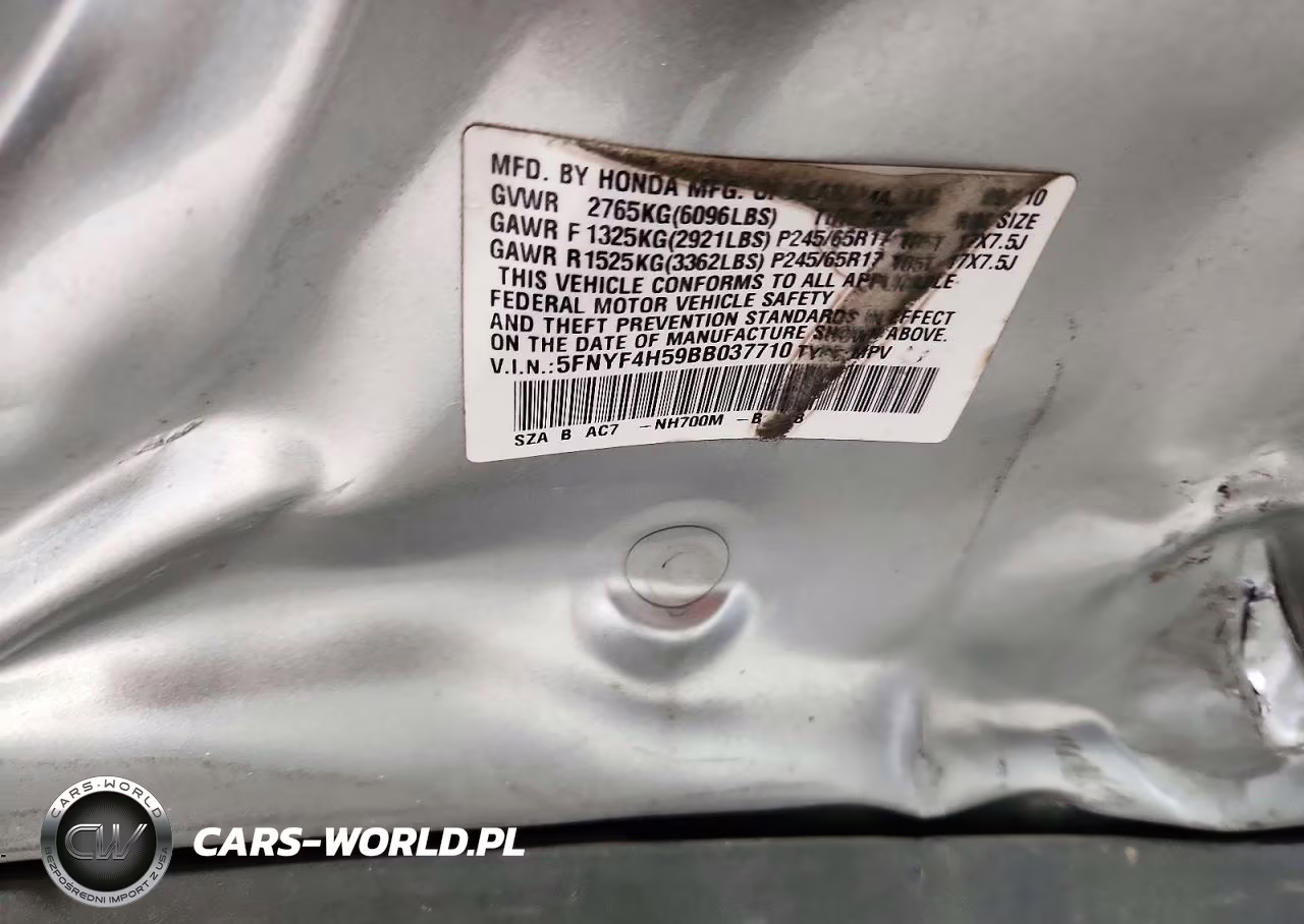 2011 Honda Pilot Exl VIN:5FNYF4H59BB037710 - 13