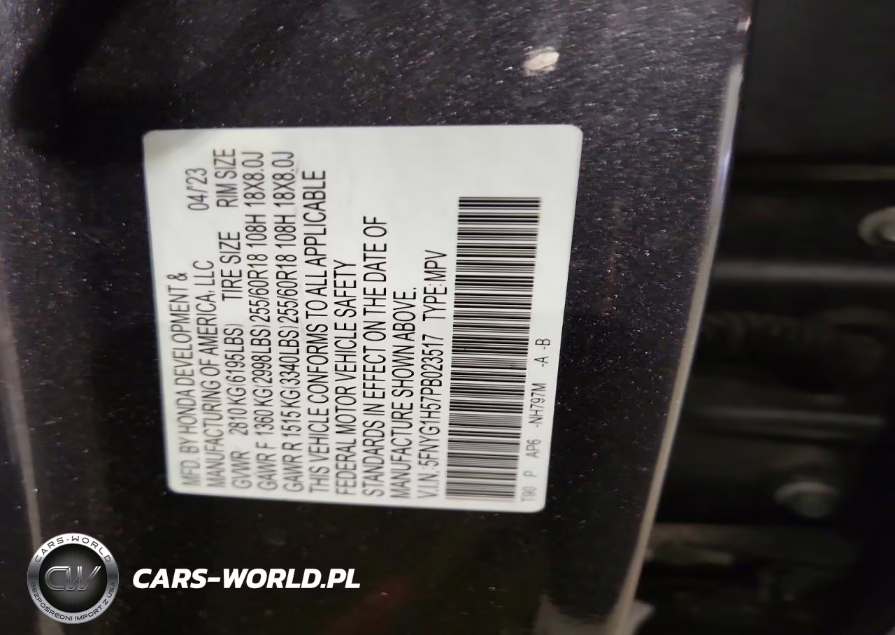 2023 Honda Pilot Exl VIN:5FNYG1H57PB023517 - 14