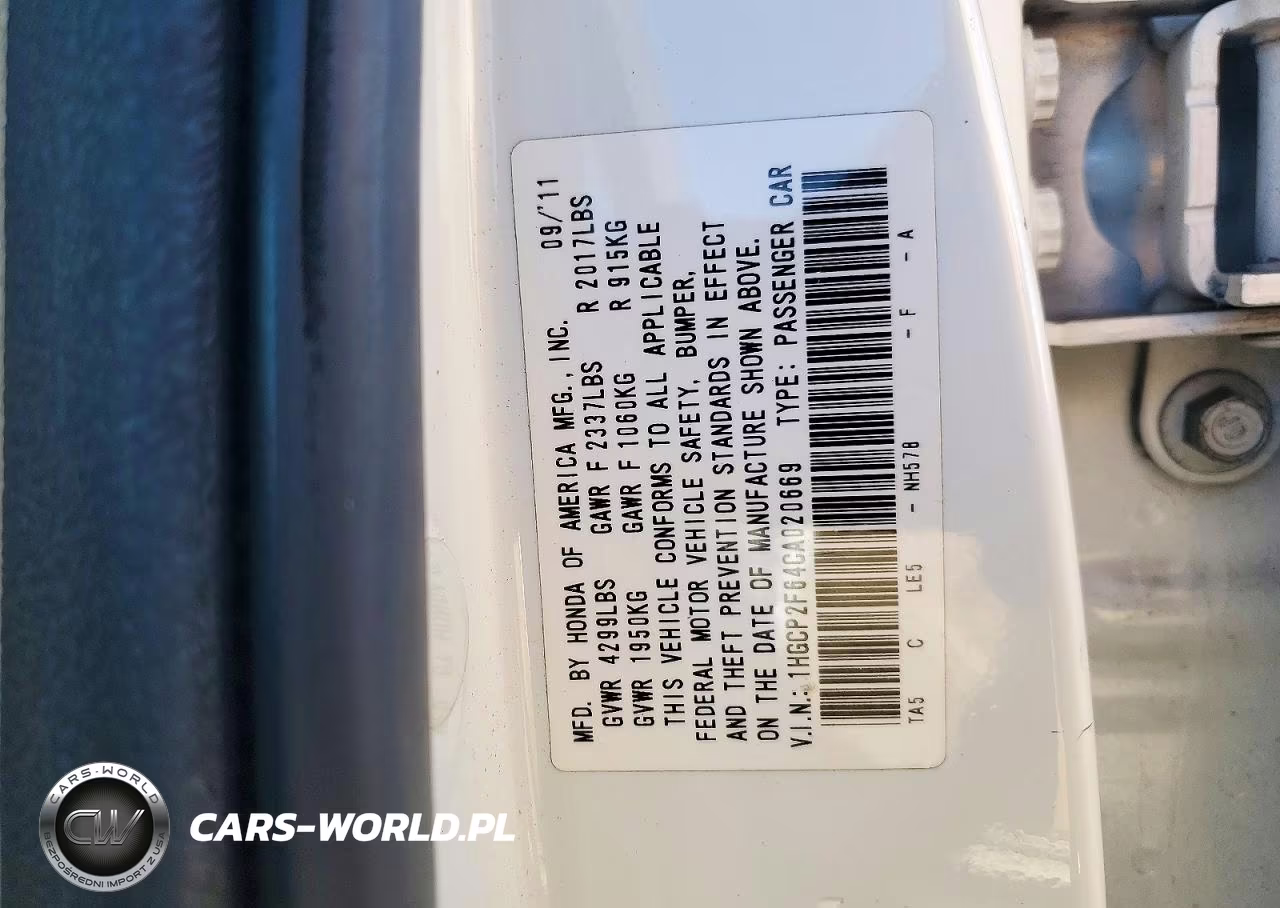 2012 Honda Accord Se VIN:1HGCP2F64CA020669 - 12