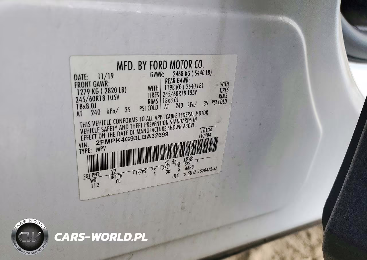 2020 Ford Edge Se VIN:2FMPK4G93LBA32699 - 13
