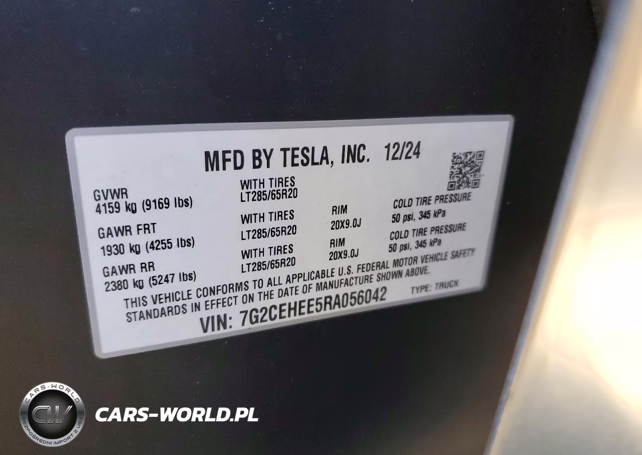 2024 Tesla Cybertruck VIN:7G2CEHEE5RA056042 - 12