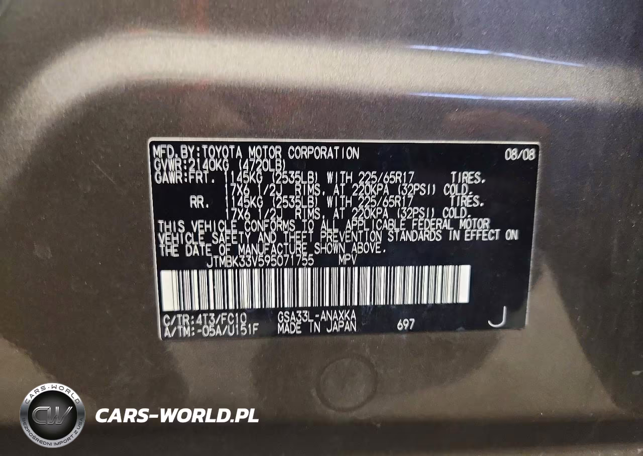 2009 Toyota Rav4 Base VIN:JTMBK33V595071755 - 13