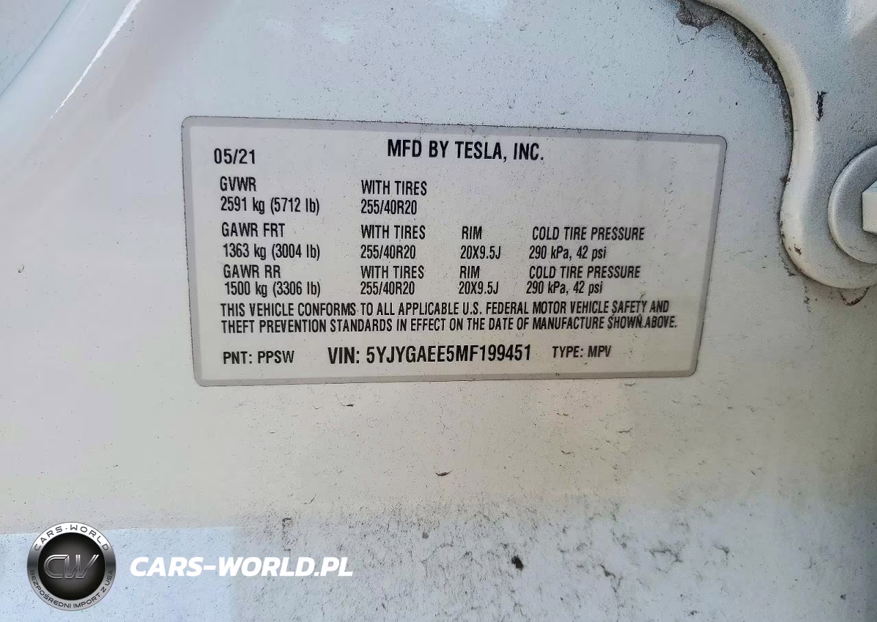 2021 Tesla Model Y Long Range Dual Motor All-Wheel Drive VIN:5YJYGAEE5MF199451 - 13