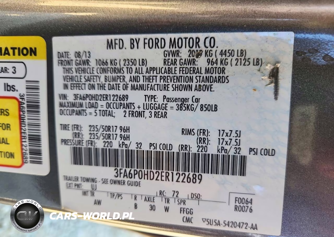 2014 Ford Fusion Se VIN:3FA6P0HD2ER122689 - 12