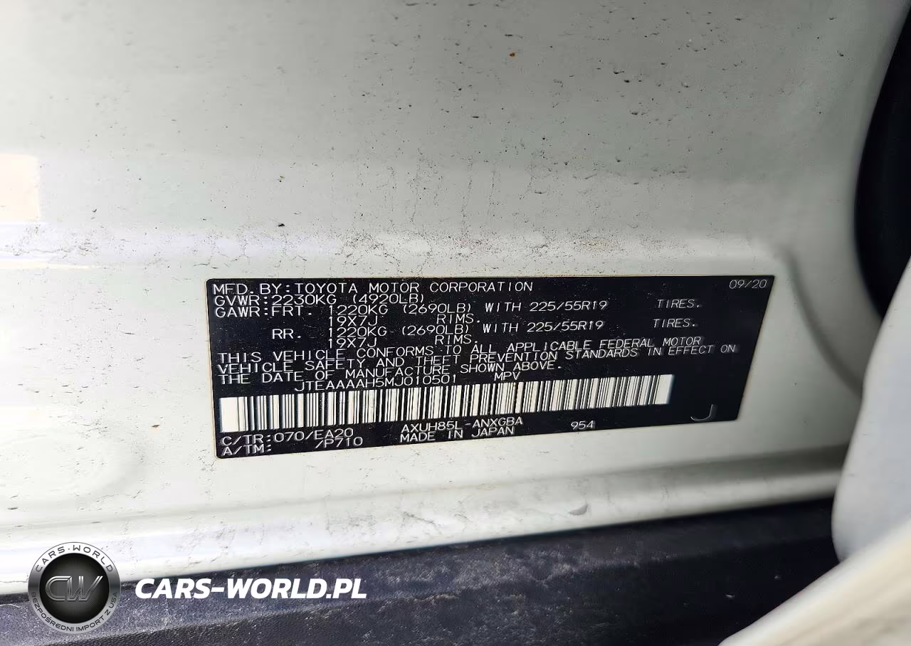 2021 Toyota Venza Xle VIN:JTEAAAAH5MJ010501 - 13