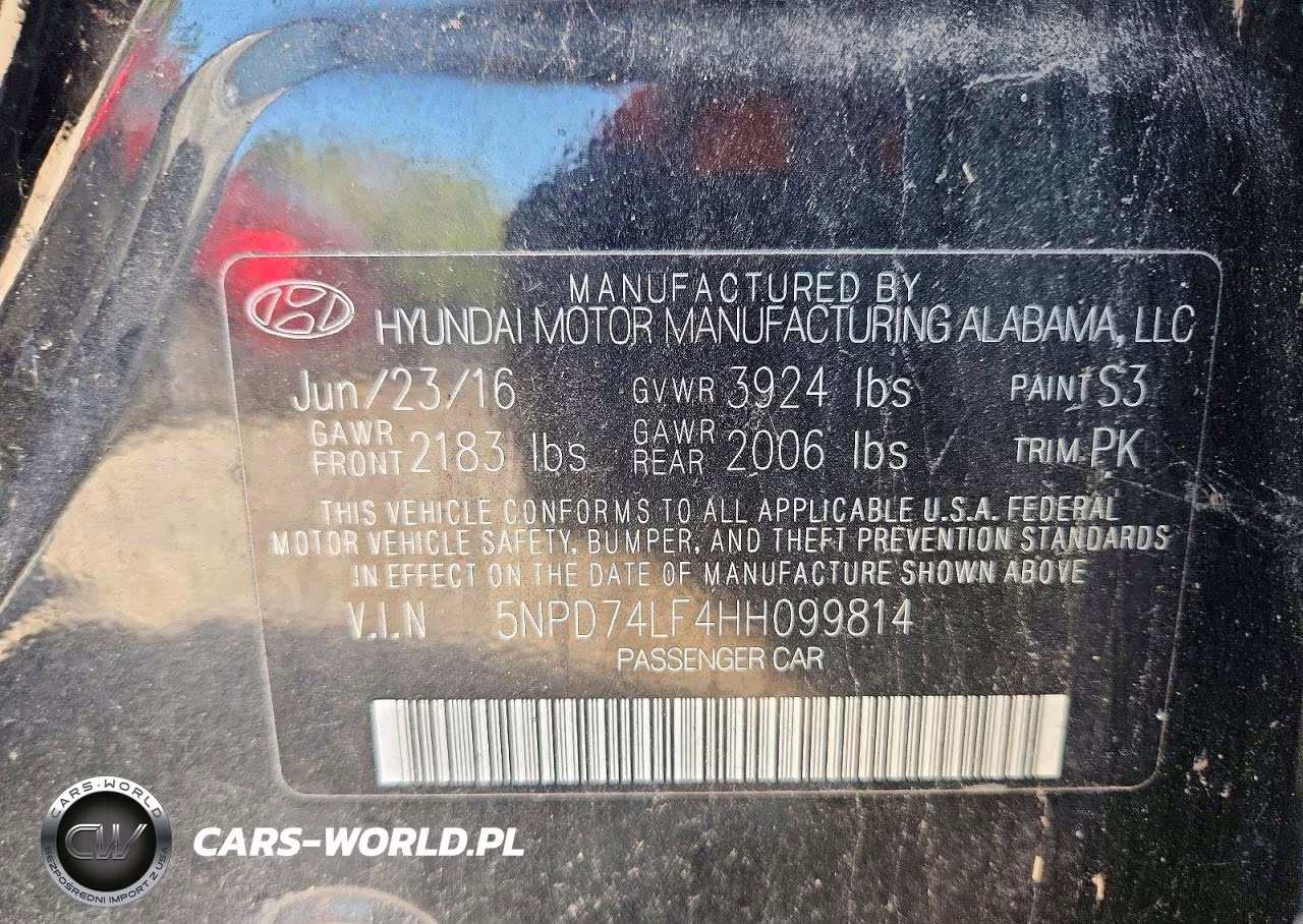 2017 Hyundai Elantra Se VIN:5NPD74LF4HH099814 - 12