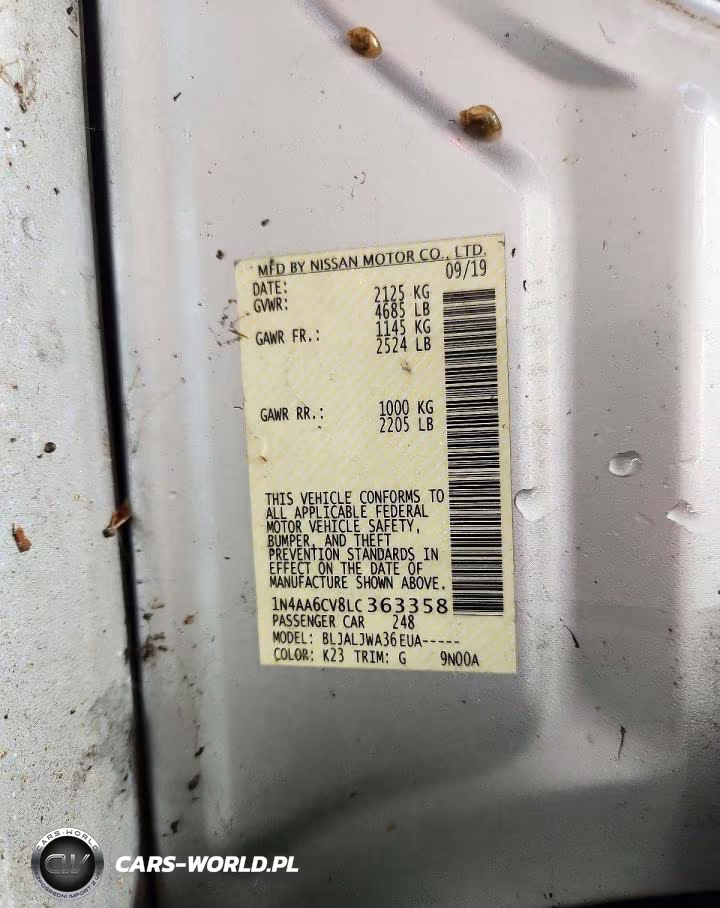 2020 Nissan Maxima Sv VIN:1N4AA6CV8LC363358 - 12