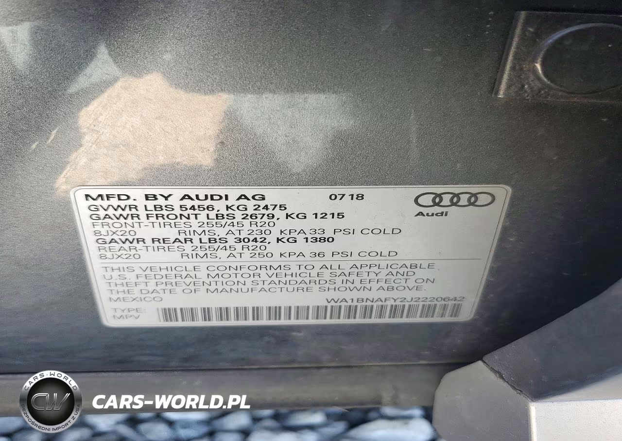 2018 Audi Q5 Premium Plus VIN:WA1BNAFY2J2220642 - 14