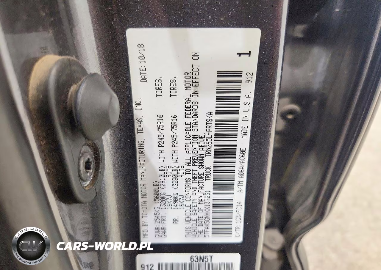 2019 Toyota Tacoma Sr5 VIN:5TFAX5GNXKX137231 - 12