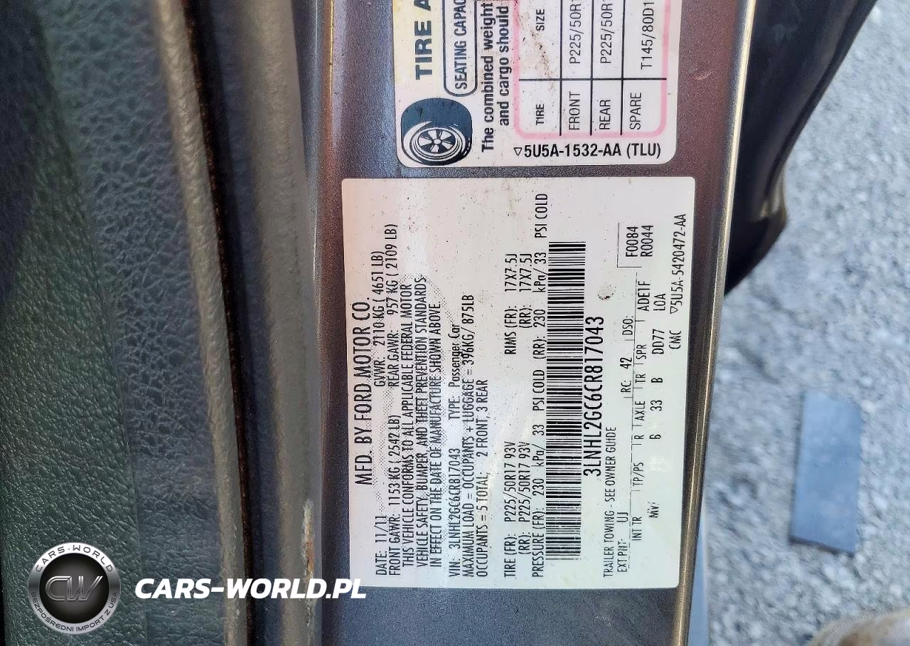 2012 Lincoln Mkz VIN:3LNHL2GC6CR817043 - 12
