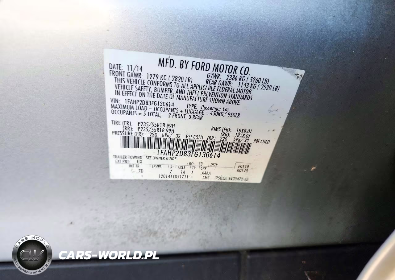 2015 Ford Taurus Se VIN:1FAHP2D83FG130614 - 12