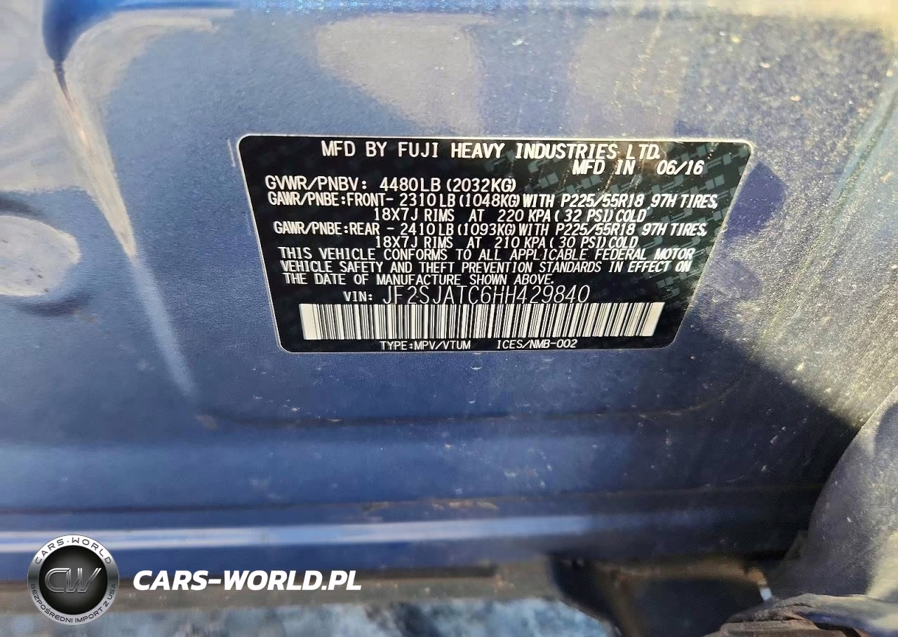 2017 Subaru Forester 2.5I Touring VIN:JF2SJATC6HH429840 - 13
