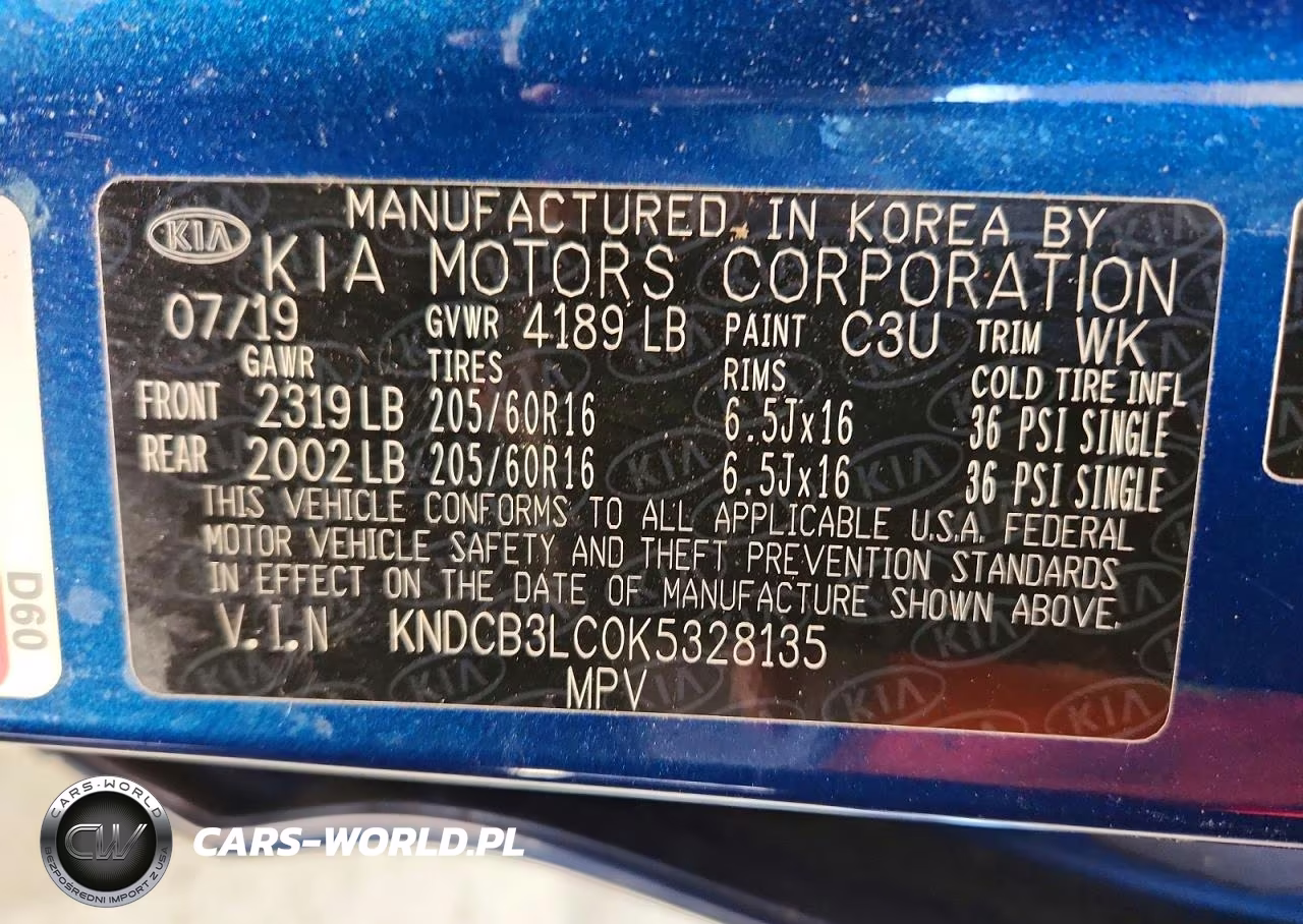 2019 Kia Niro Lx VIN:KNDCB3LC0K5328135 - 14