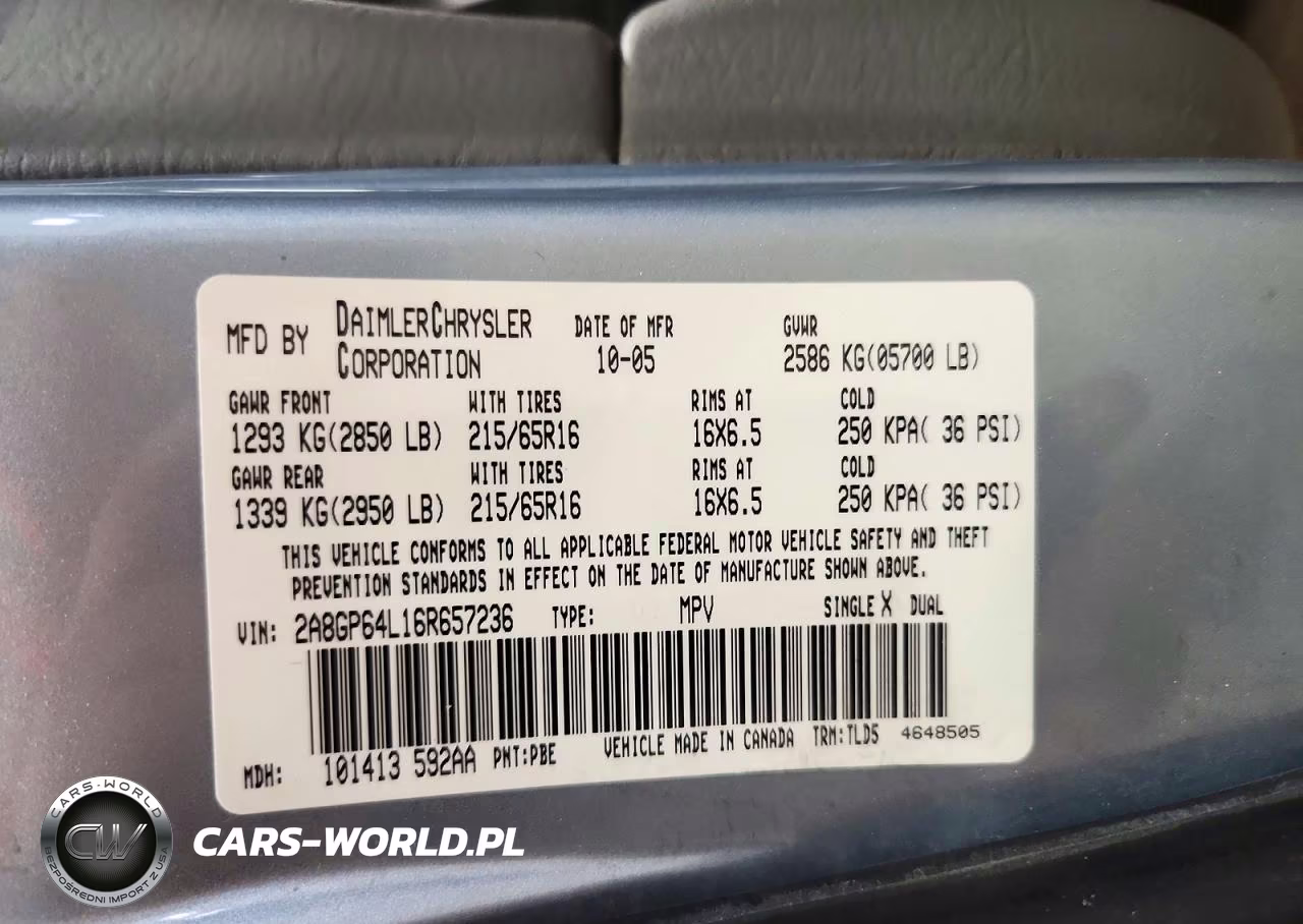 2006 Chrysler Town & Country Limited VIN:2A8GP64L16R657236 - 13