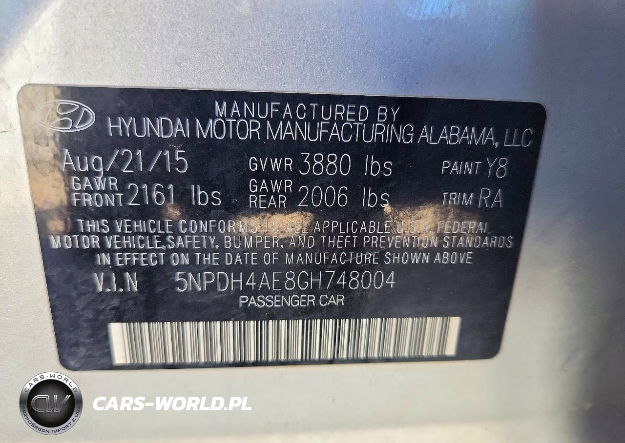 2016 Hyundai Elantra Se VIN:5NPDH4AE8GH748004 - 13