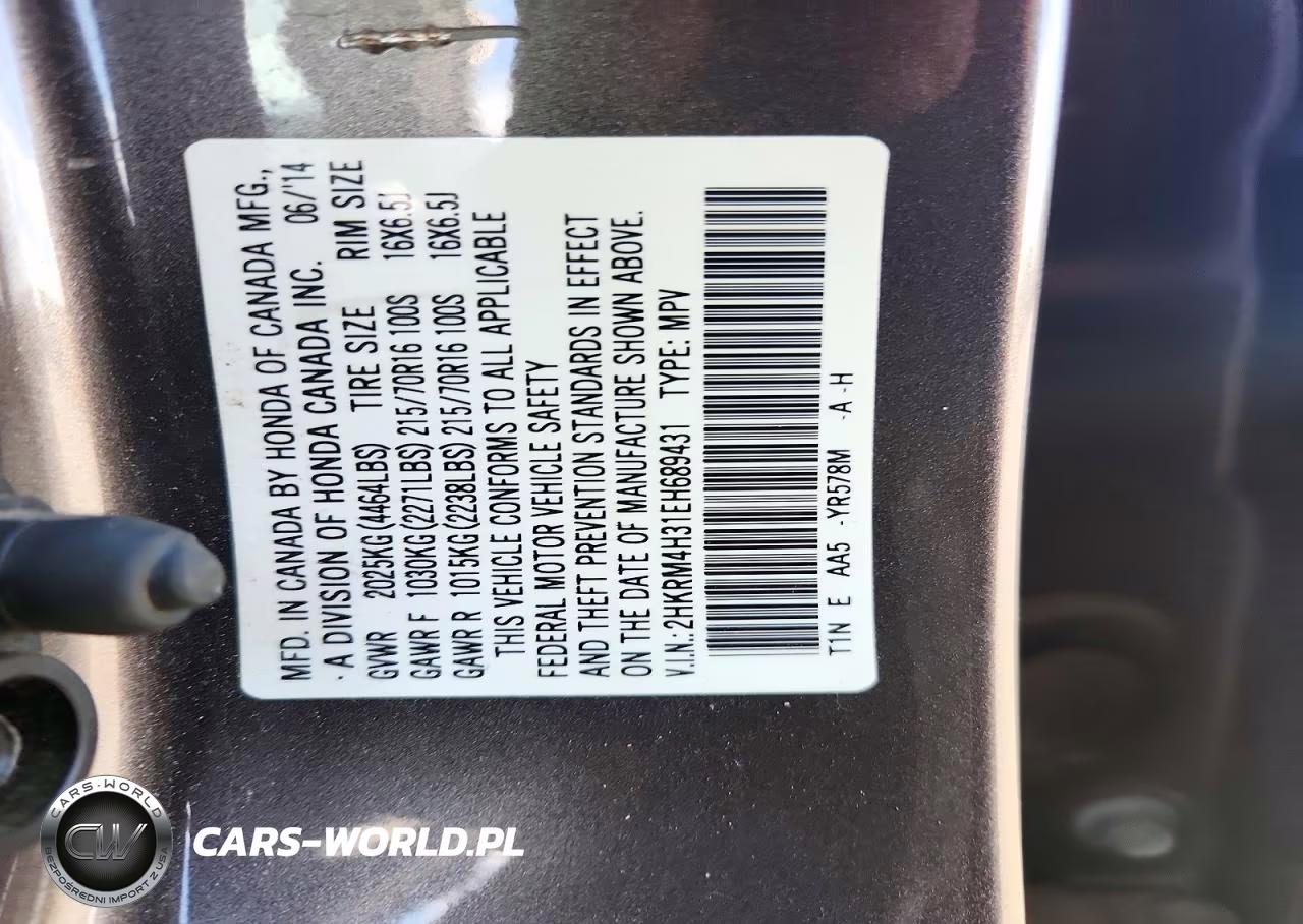 2014 Honda Cr-V Lx VIN:2HKRM4H31EH689431 - 13