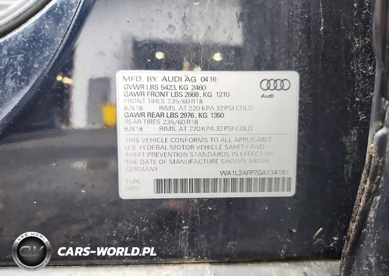 2016 Audi Q5 Premium Plus VIN:WA1L2AFP7GA134181 - 13