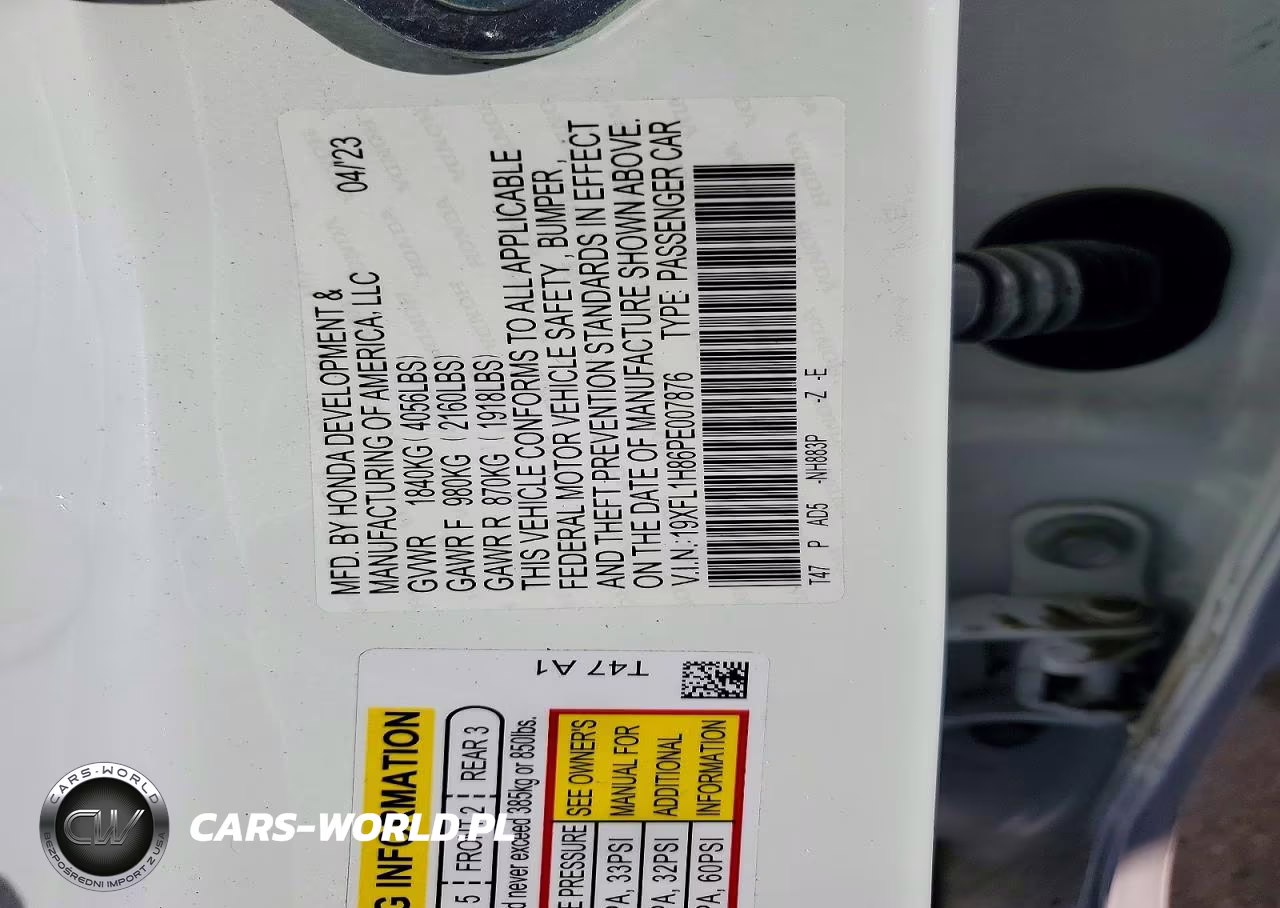 2023 Honda Civic Sport Touring VIN:19XFL1H86PE007876 - 12