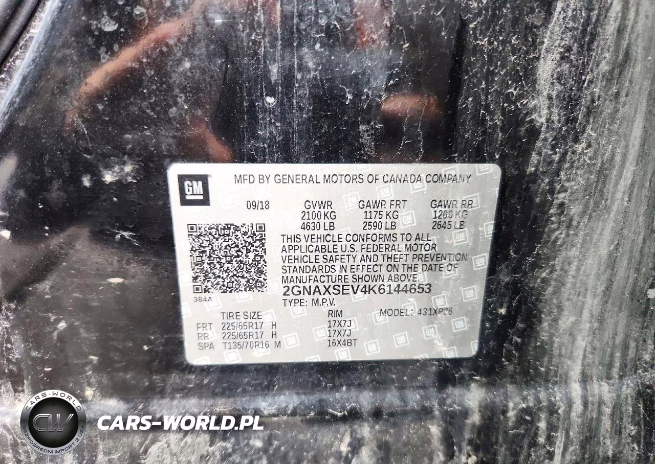 2019 Chevrolet Equinox Ls VIN:2GNAXSEV4K6144653 - 13