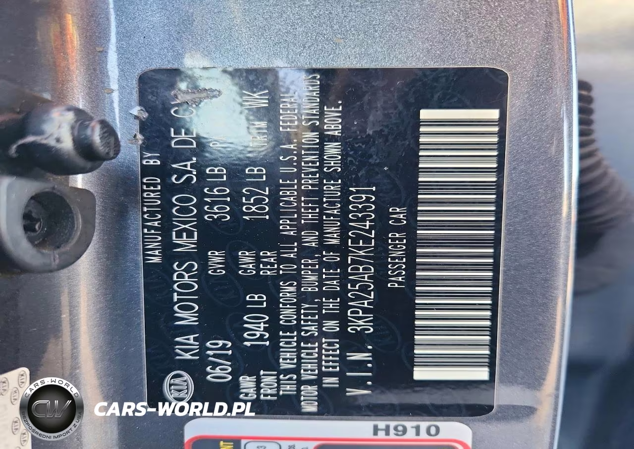 2019 Kia Rio S VIN:3KPA25AB7KE243391 - 12