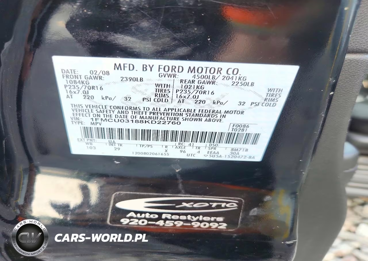 2008 Ford Escape Xlt VIN:1FMCU03188KD22760 - 13