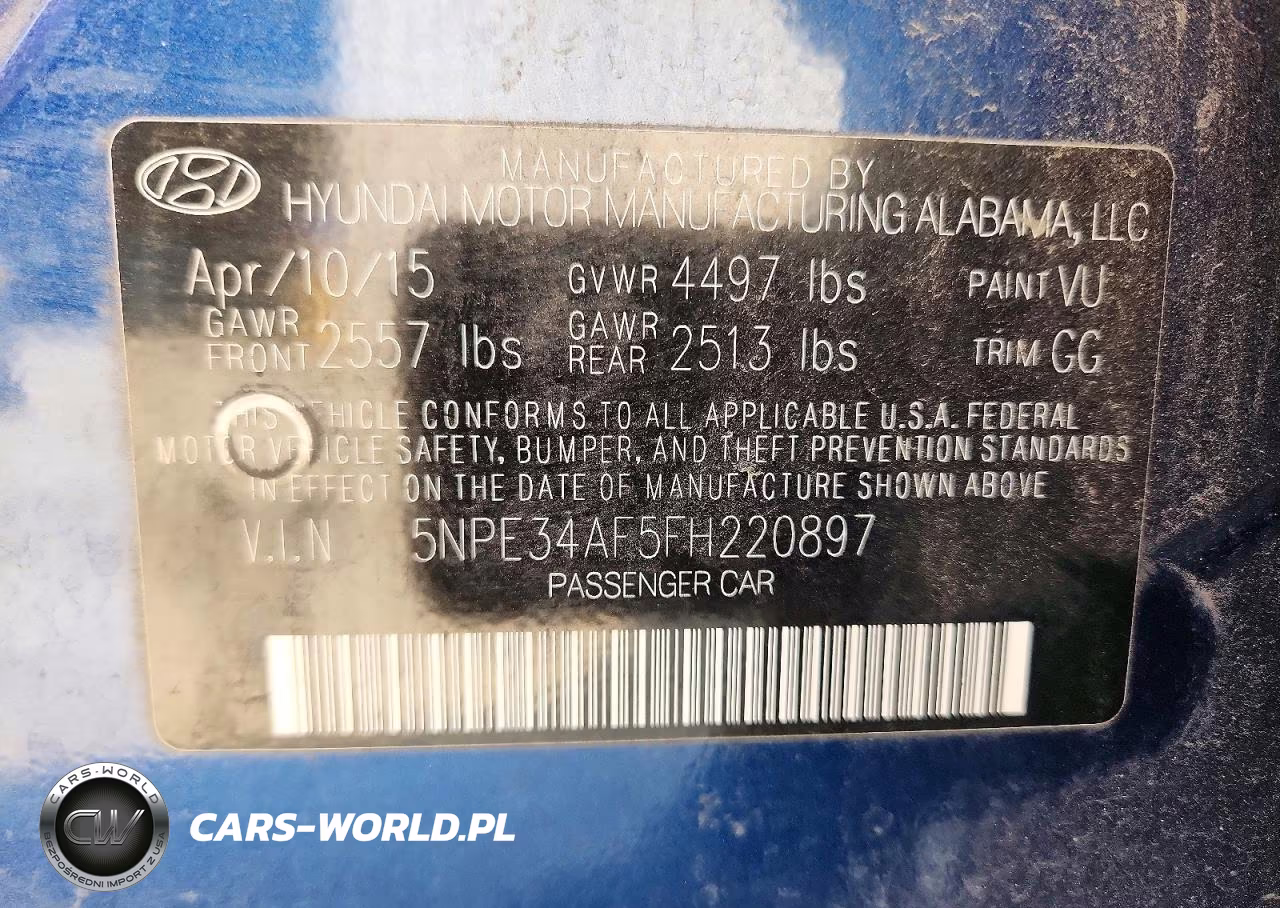 2015 Hyundai Sonata Sport VIN:5NPE34AF5FH220897 - 12
