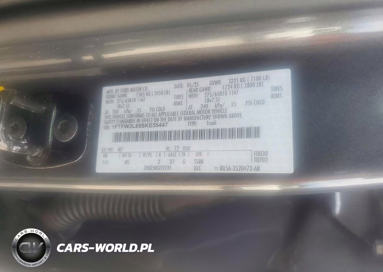 2025 Ford F150 Xlt VIN:1FTFW3L89SKE55447 - 12