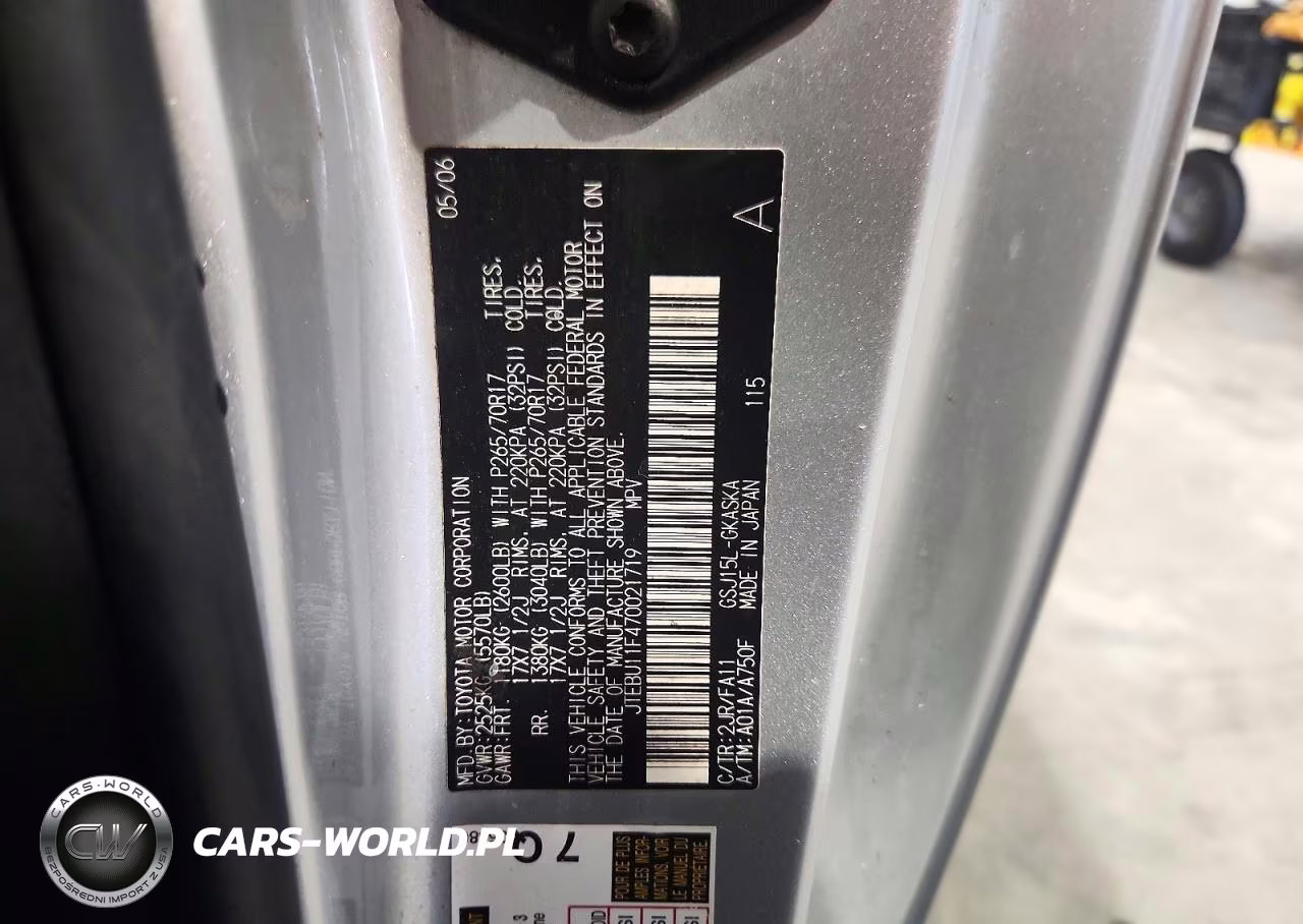 2007 Toyota Fj Cruiser Base VIN:JTEBU11F470021719 - 13