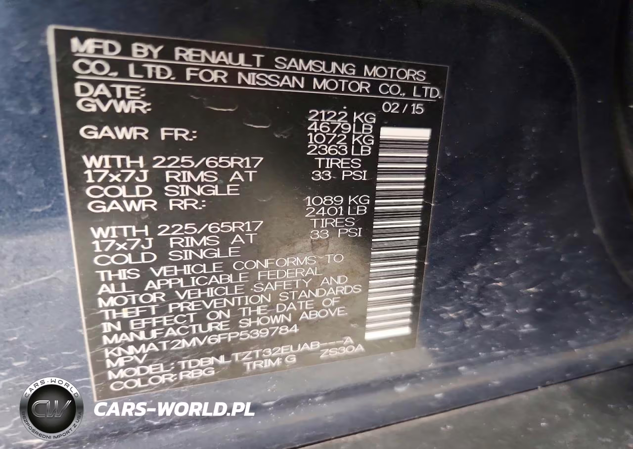 2015 Nissan Rogue Sv VIN:KNMAT2MV6FP539784 - 14