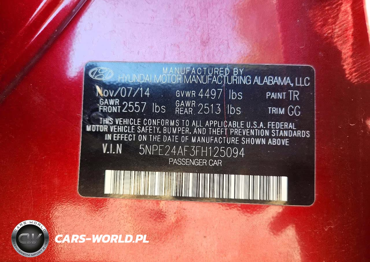 2015 Hyundai Sonata Se VIN:5NPE24AF3FH125094 - 13