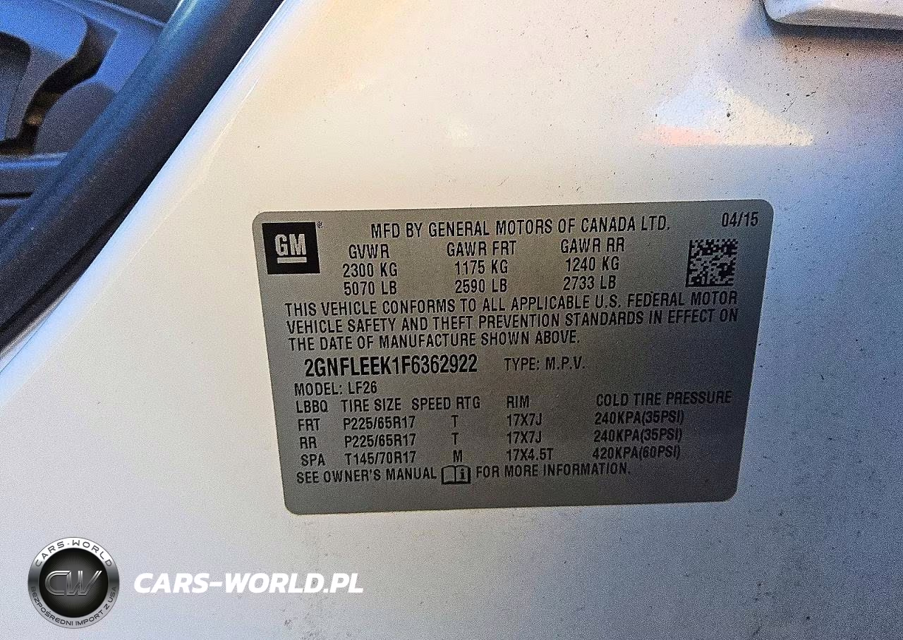 2015 Chevrolet Equinox Ls VIN:2GNFLEEK1F6362922 - 13