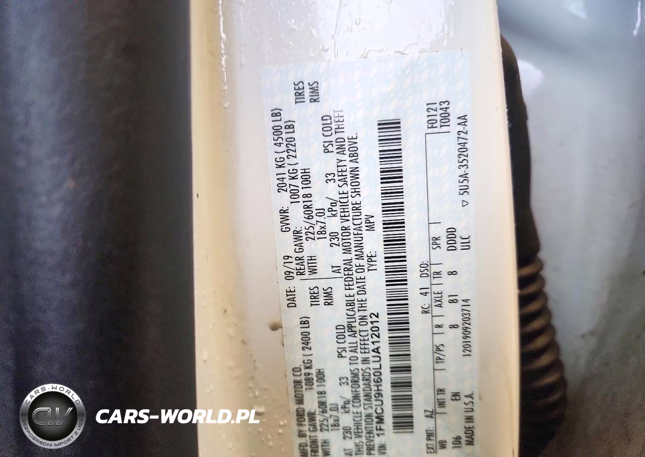 2020 Ford Escape Sel VIN:1FMCU9H60LUA12012 - 12